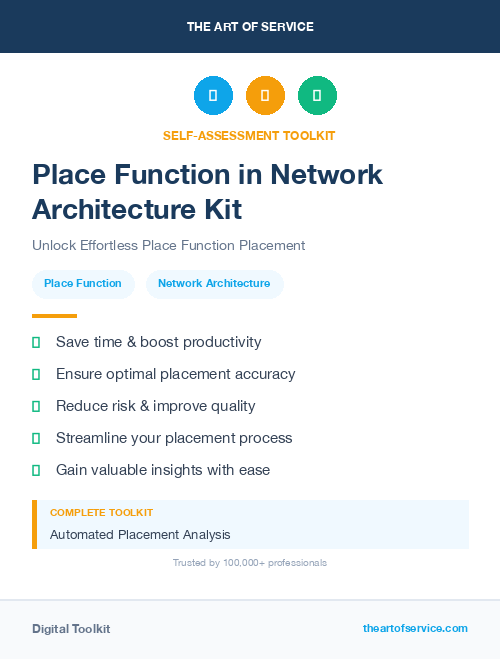 Place Function in Network Architecture Kit
