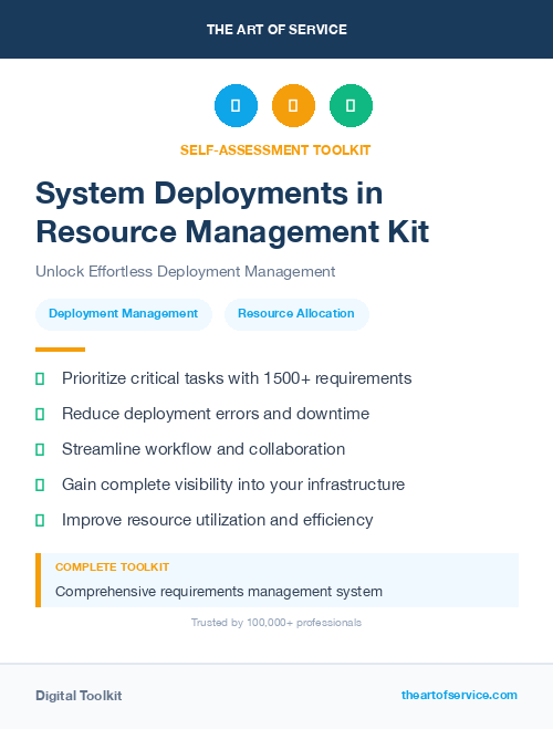 System Deployments in Resource Management Kit