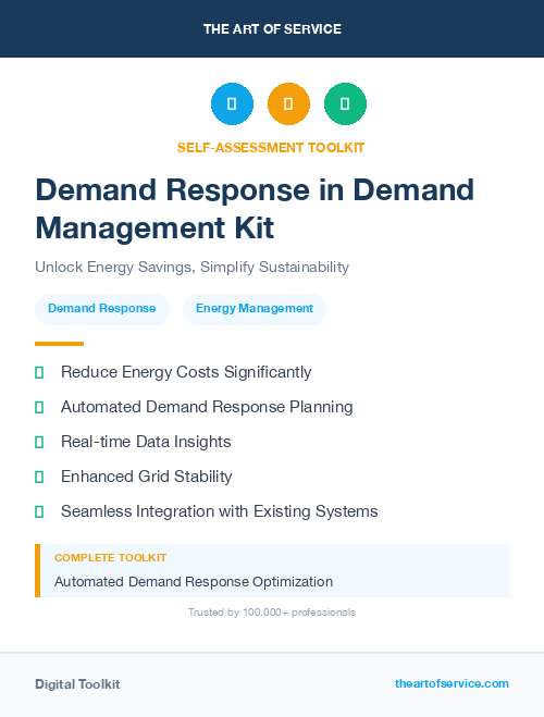 Demand Response in Demand Management Kit