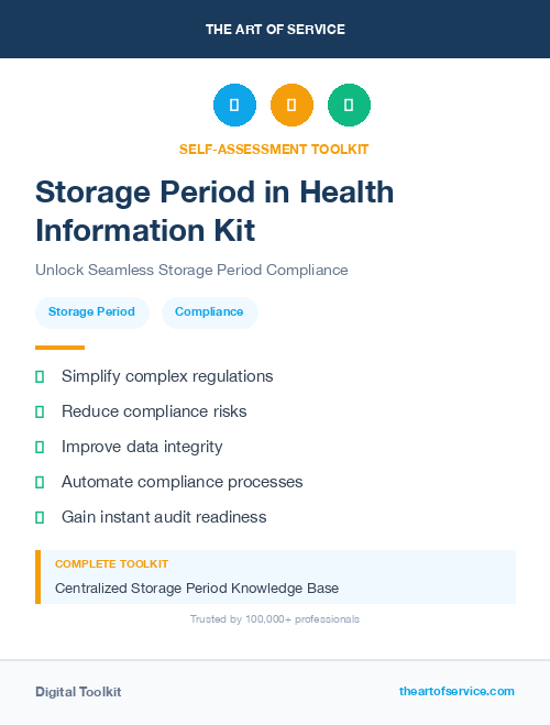 Storage Period in Health Information Kit