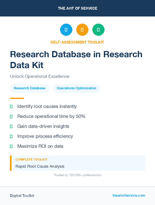 Research Database in Research Data Kit