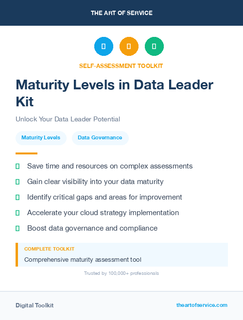 Maturity Levels in Data Leader Kit