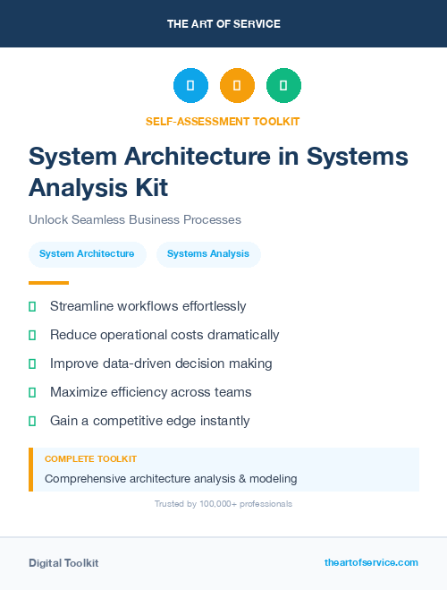System Architecture in Systems Analysis Kit