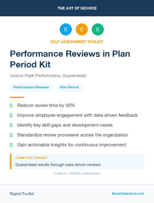 Performance Reviews in Plan Period Kit