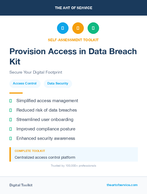 Provision Access in Data Breach Kit
