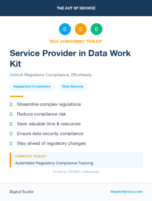 Service Provider in Data Work Kit