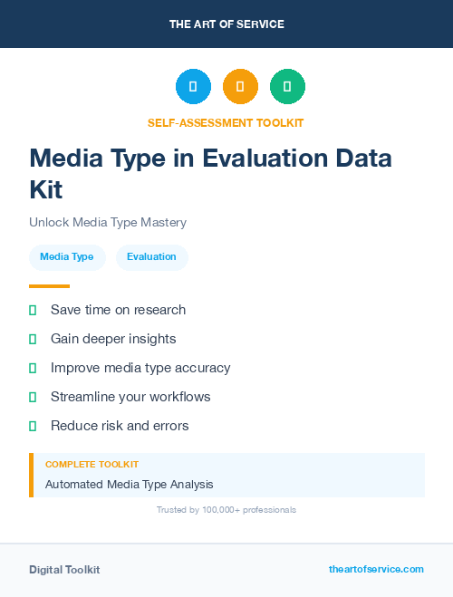 Media Type in Evaluation Data Kit