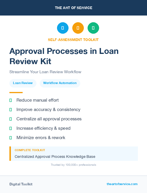 Approval Processes in Loan Review Kit
