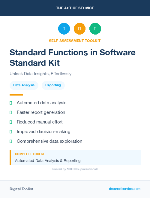 Standard Functions in Software Standard Kit