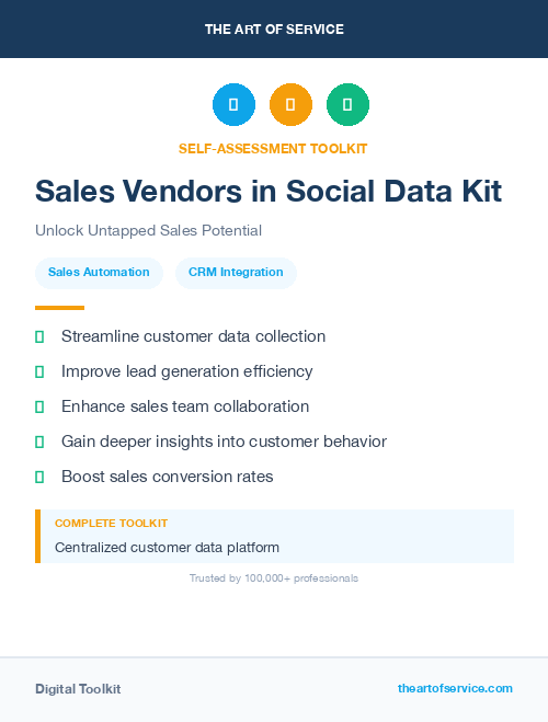 Sales Vendors in Social Data Kit