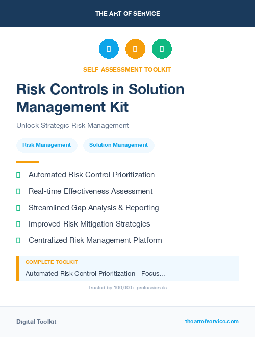 Risk Controls in Solution Management Kit