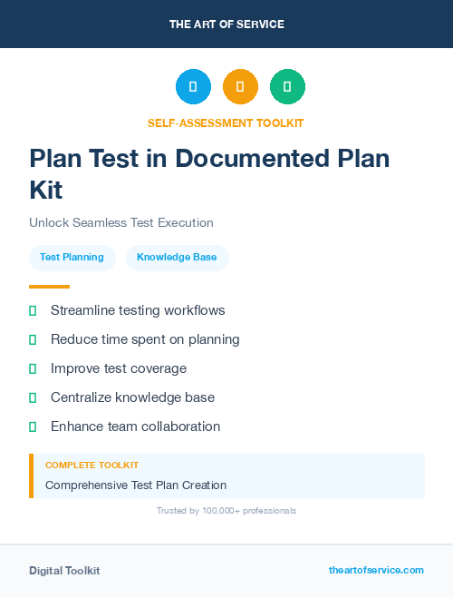 Plan Test in Documented Plan Kit