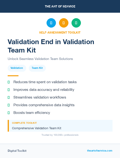 Validation End in Validation Team Kit