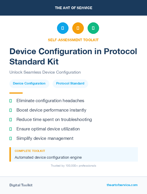 Device Configuration in Protocol Standard Kit