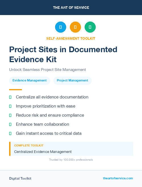 Project Sites in Documented Evidence Kit
