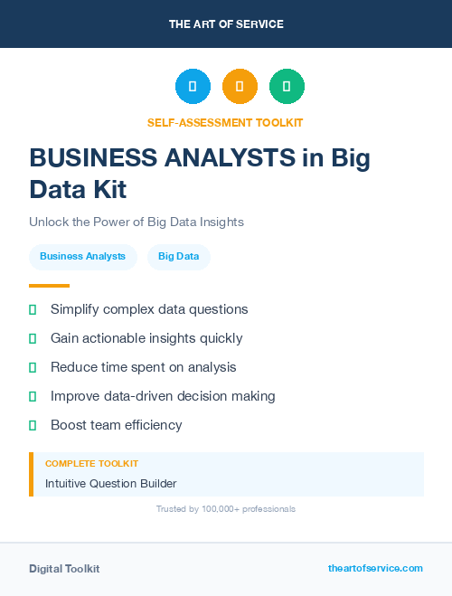 BUSINESS ANALYSTS in Big Data Kit