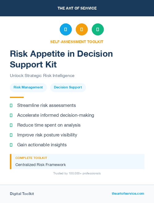 Risk Appetite in Decision Support Kit