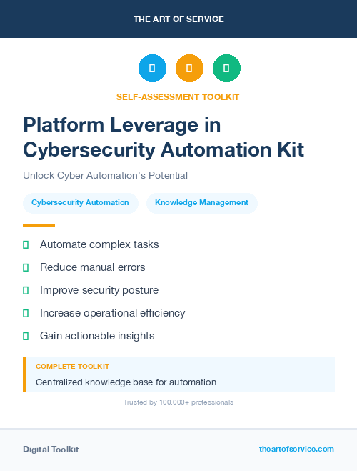 Platform Leverage in Cybersecurity Automation Kit
