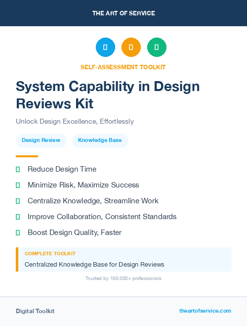 System Capability in Design Reviews Kit