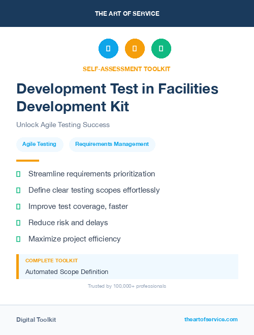 Development Test in Facilities Development Kit