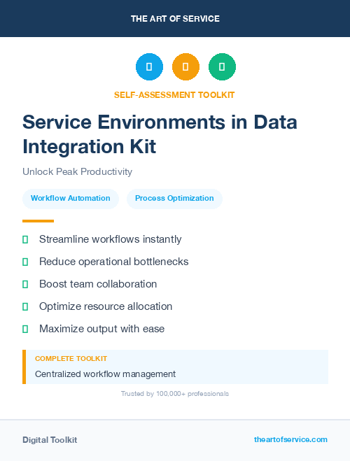 Service Environments in Data Integration Kit