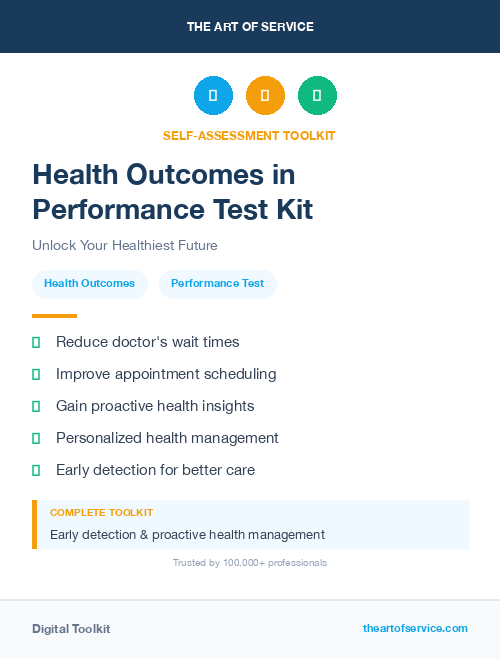 Health Outcomes in Performance Test Kit