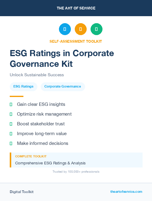 ESG Ratings in Corporate Governance Kit
