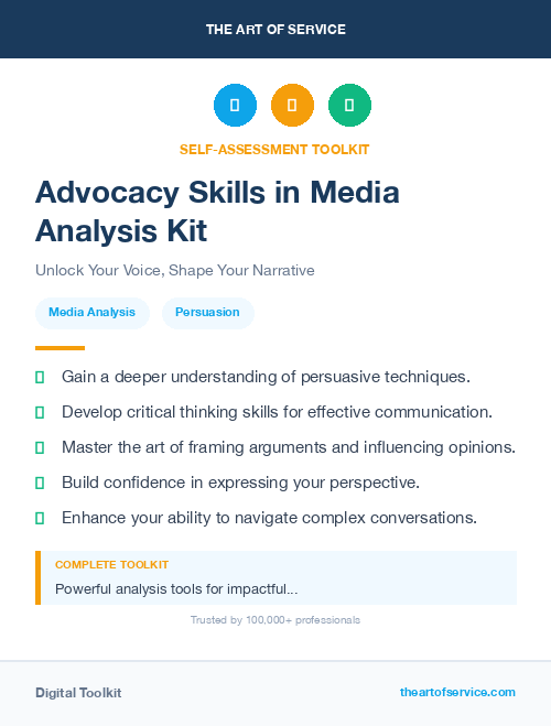 Advocacy Skills in Media Analysis Kit