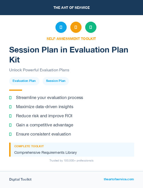 Session Plan in Evaluation Plan Kit