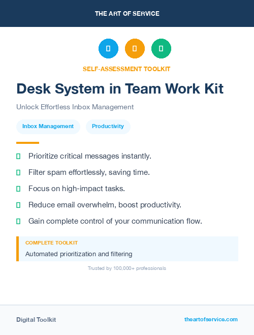 Desk System in Team Work Kit