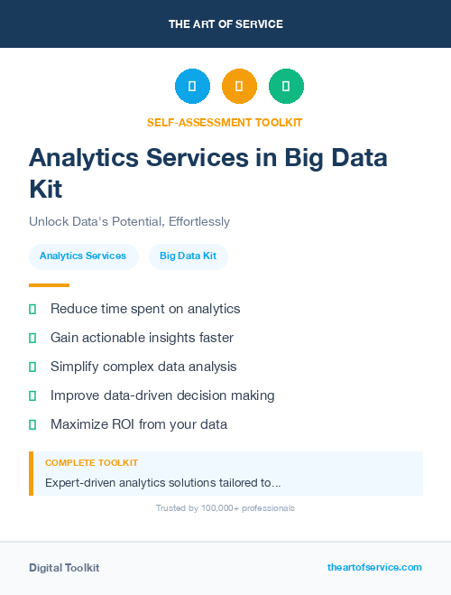 Analytics Services in Big Data Kit