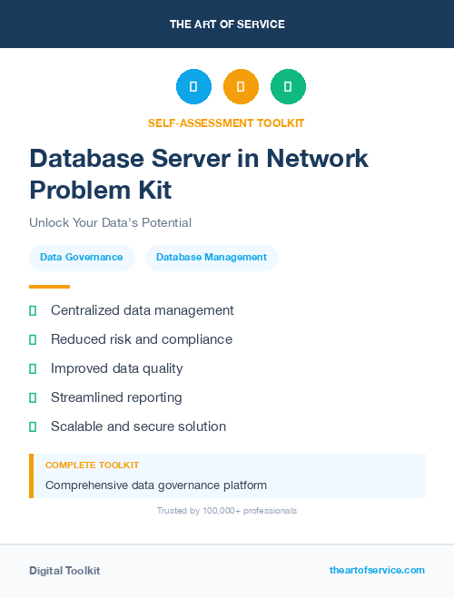 Database Server in Network Problem Kit
