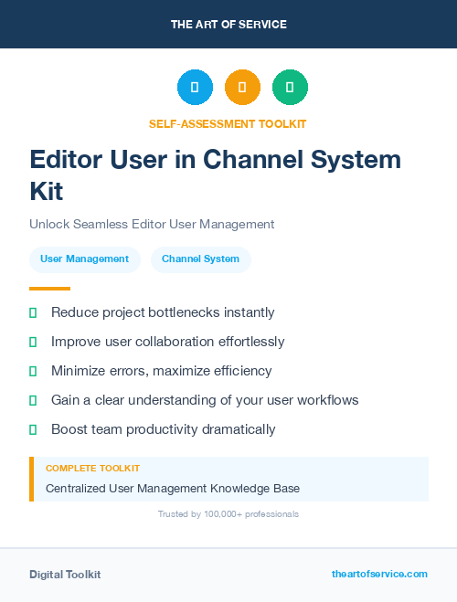 Editor User in Channel System Kit