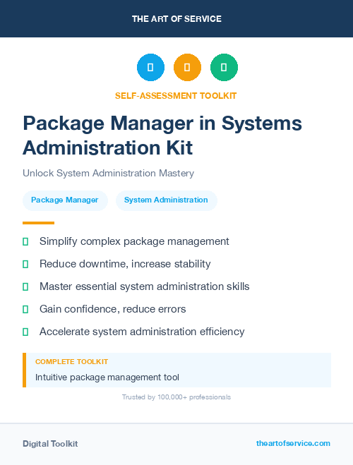Package Manager in Systems Administration Kit