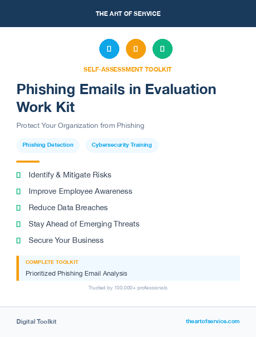 Phishing Emails in Evaluation Work Kit