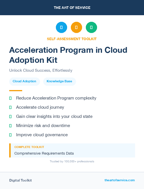 Acceleration Program in Cloud Adoption Kit