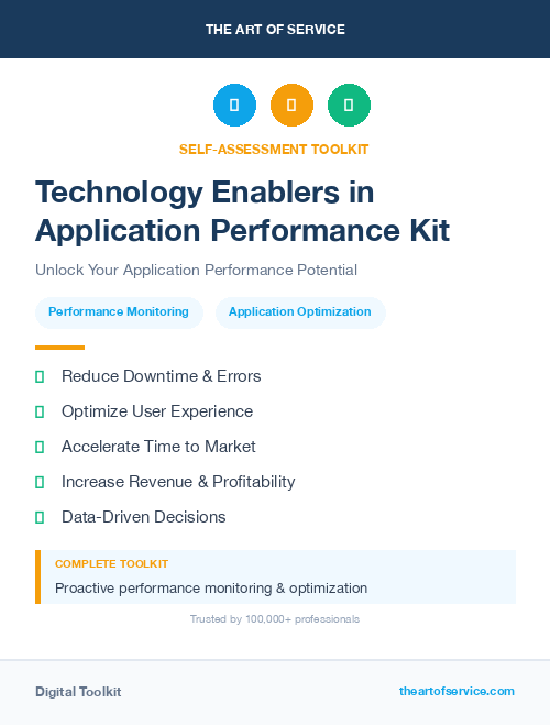 Technology Enablers in Application Performance Kit