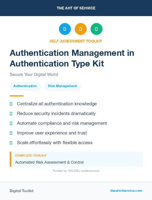 Authentication Management in Authentication Type Kit