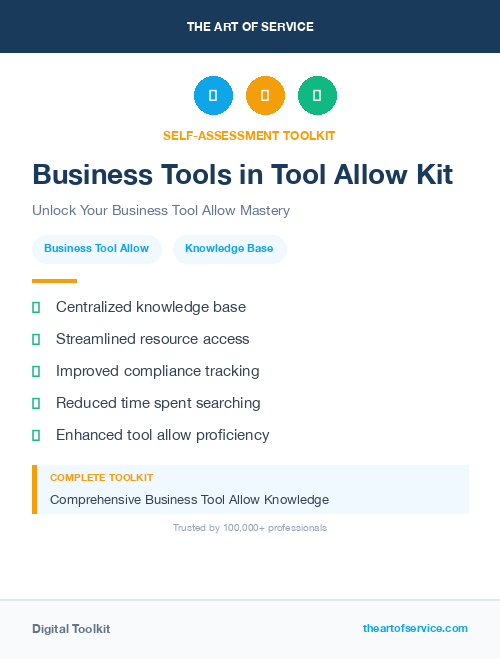 Business Tools in Tool Allow Kit