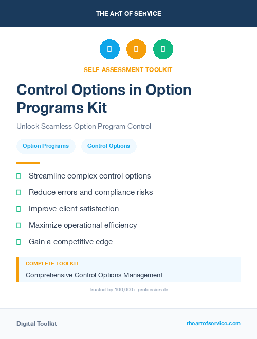 Control Options in Option Programs Kit