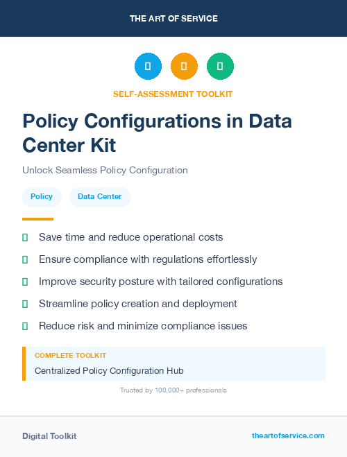 Policy Configurations in Data Center Kit