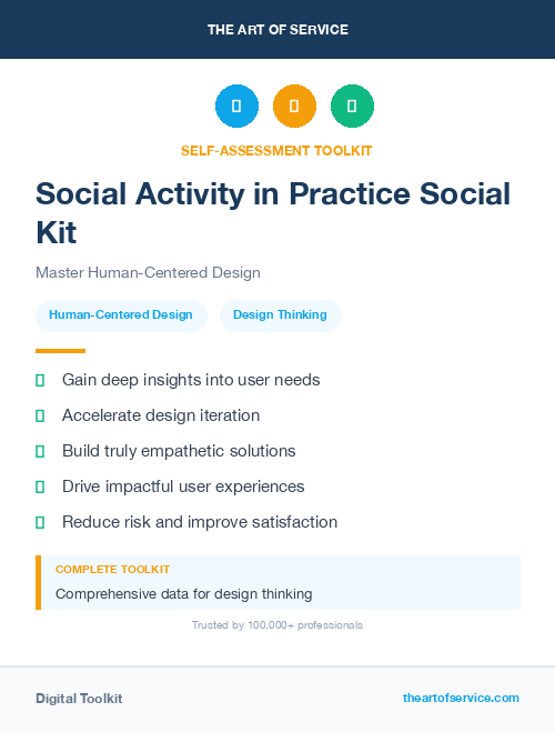 Social Activity in Practice Social Kit