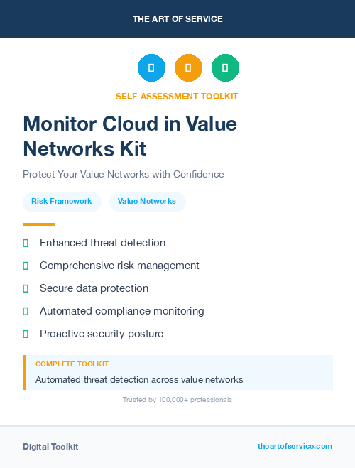 Monitor Cloud in Value Networks Kit
