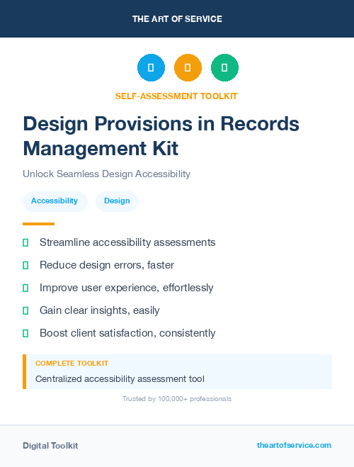 Design Provisions in Records Management Kit