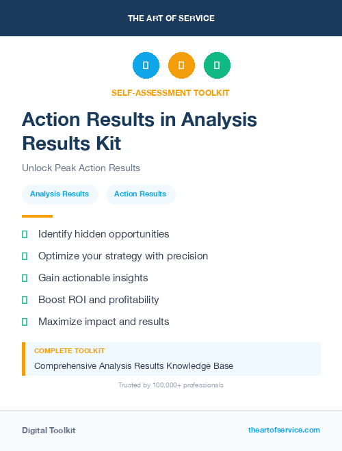 Action Results in Analysis Results Kit