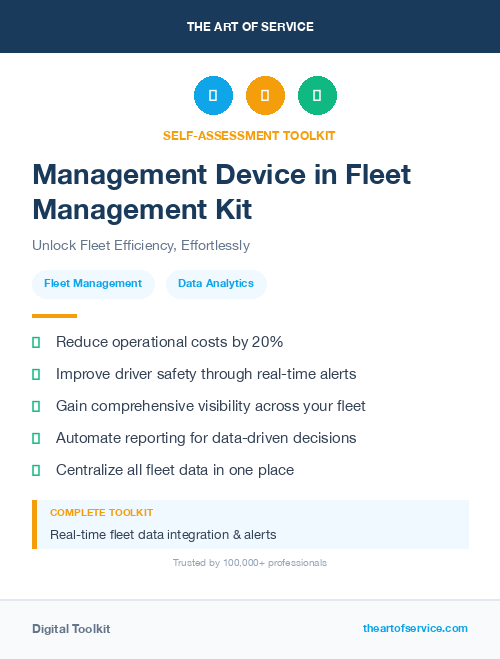 Management Device in Fleet Management Kit