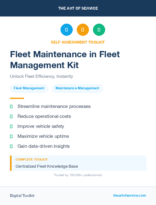 Fleet Maintenance in Fleet Management Kit