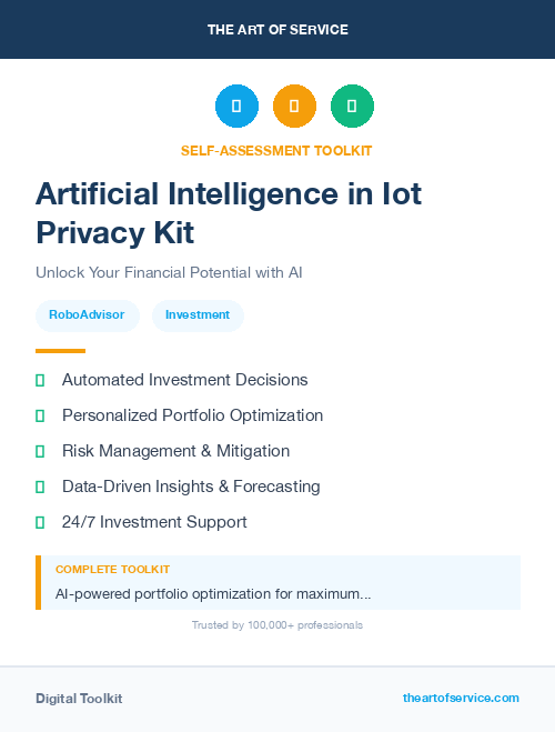 Artificial Intelligence in Iot Privacy Kit