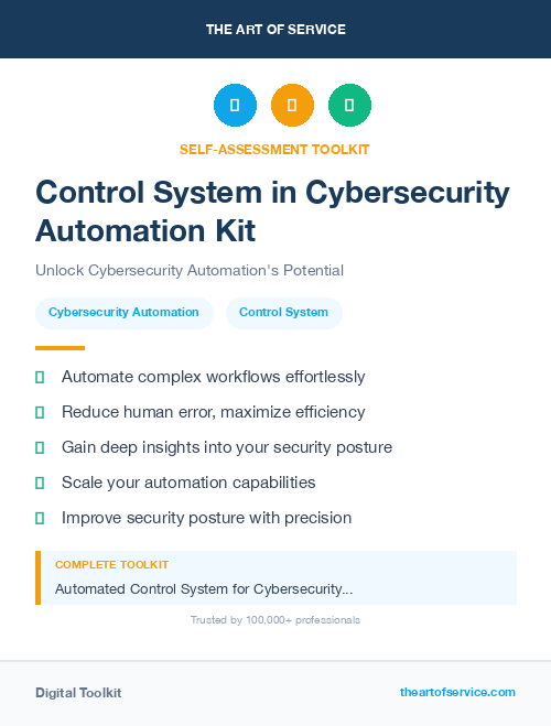 Control System in Cybersecurity Automation Kit
