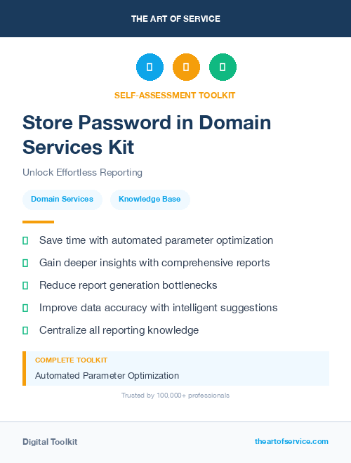 Store Password in Domain Services Kit